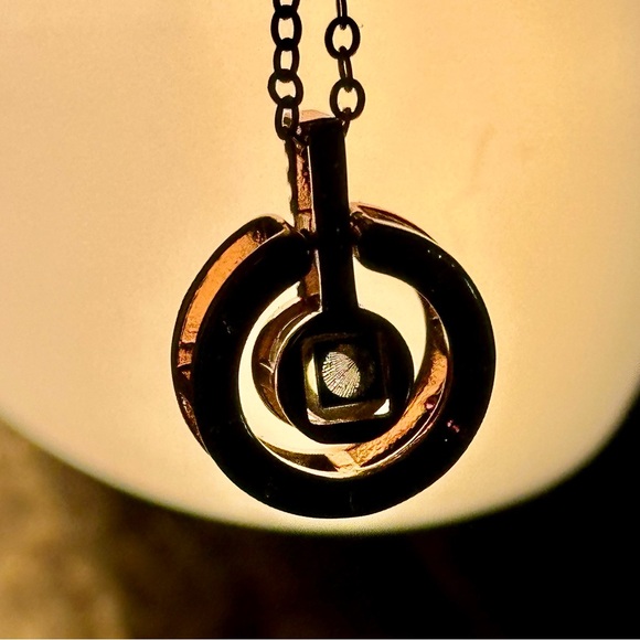 Rose Gold Plated Sterling “I Love You” Pendant Projection Charm Necklace - Picture 5 of 11